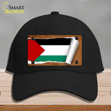 Palestine Flag Scroll Novelty License Plate Hat Cotton / Black