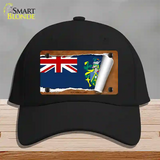 Pitcairn Islands Flag Scroll Novelty License Plate Hat Cotton / Black