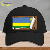 Rwanda Flag Scroll Novelty License Plate Hat Cotton / Black