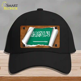 Saudi Arabia Flag Scroll Novelty License Plate Hat Cotton / Black