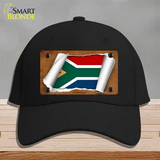 South Africa Flag Scroll Novelty License Plate Hat Cotton / Black