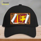 Sri Lanka Flag Scroll Novelty License Plate Hat Cotton / Black