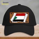 Sudan Flag Scroll Novelty License Plate Hat Cotton / Black