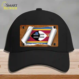 Swaziland Flag Scroll Novelty License Plate Hat Cotton / Black