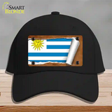 Uruguay Flag Scroll Novelty License Plate Hat Cotton / Black