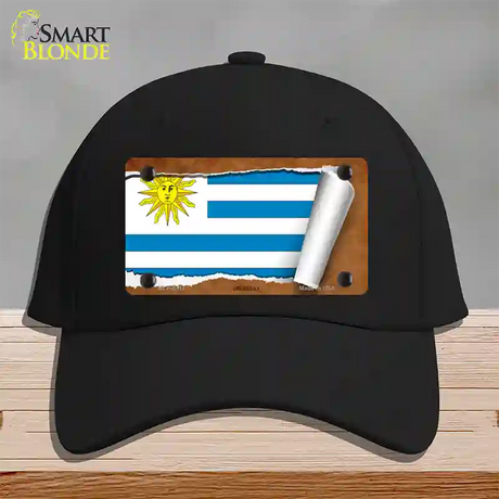 Uruguay Flag Scroll Novelty License Plate Hat Cotton / Black