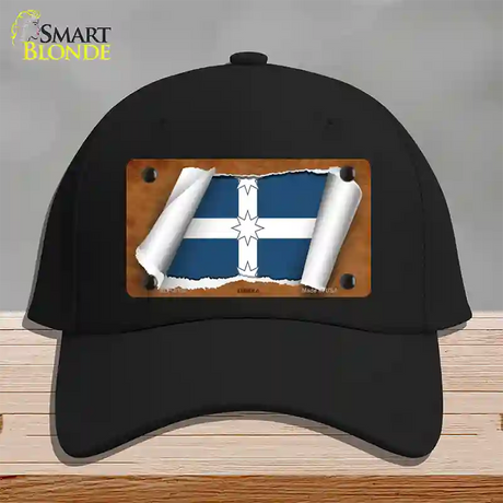 Eureka Flag Scroll Novelty License Plate Hat Cotton / Black