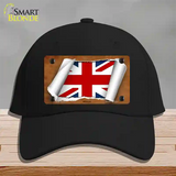 Britain Flag Scroll Novelty License Plate Hat Cotton / Black