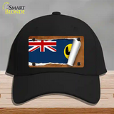 South Australia Flag Scroll Novelty License Plate Hat Cotton / Black