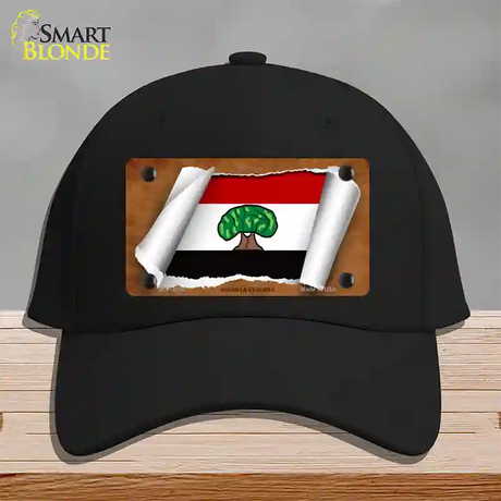 Oromia Ethiopia Flag Scroll Novelty License Plate Hat Cotton / Black