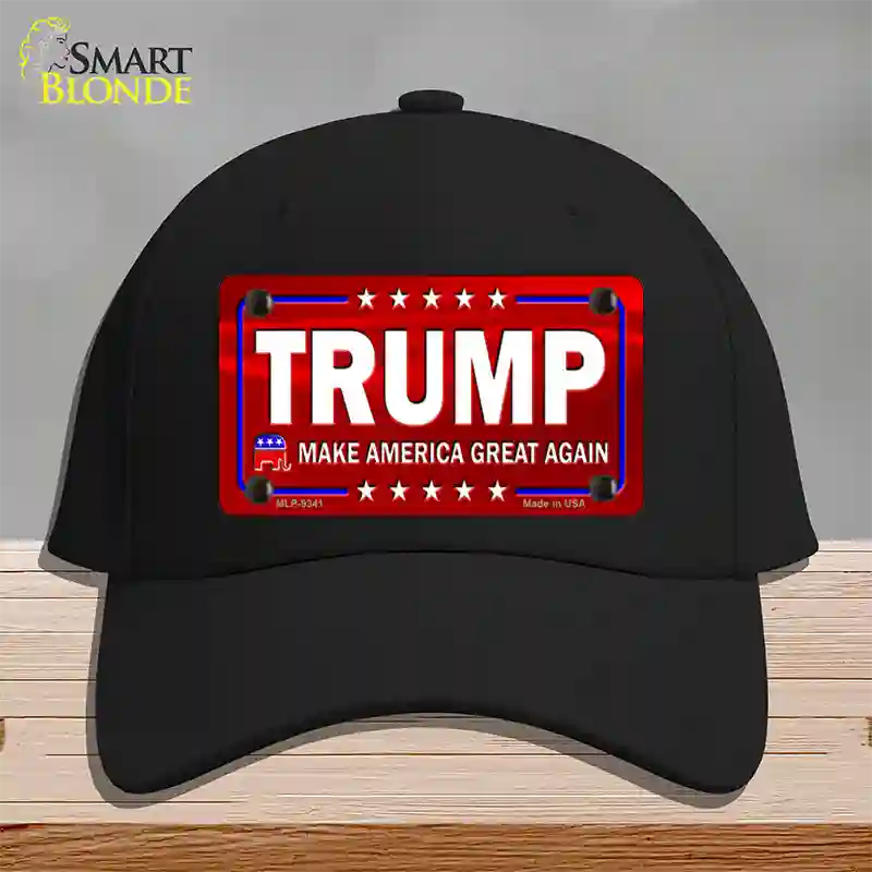 Trump Red Novelty License Plate Hat Cotton / Black