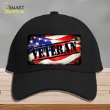 Veteran American Flag Novelty License Plate Hat Cotton / Black