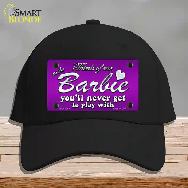 Barbie Never Play Novelty License Plate Hat Cotton / Black