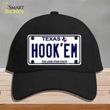 Hookem Texas Novelty License Plate Hat Cotton / Black