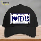 I Love Texas Novelty License Plate Hat Cotton / Black