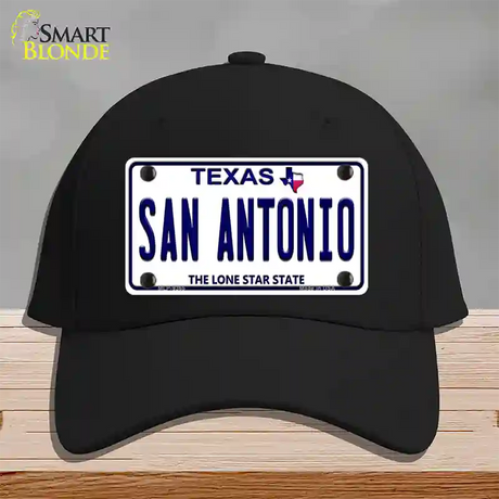 San Antonio Texas Novelty License Plate Hat Cotton / Black