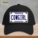 Cowgirl Texas Novelty License Plate Hat Cotton / Black