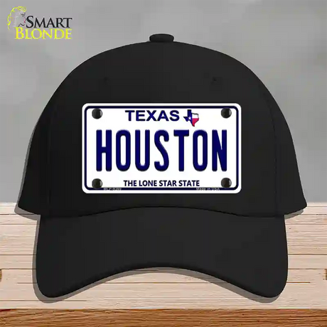 Houston Texas Novelty License Plate Hat Cotton / Black