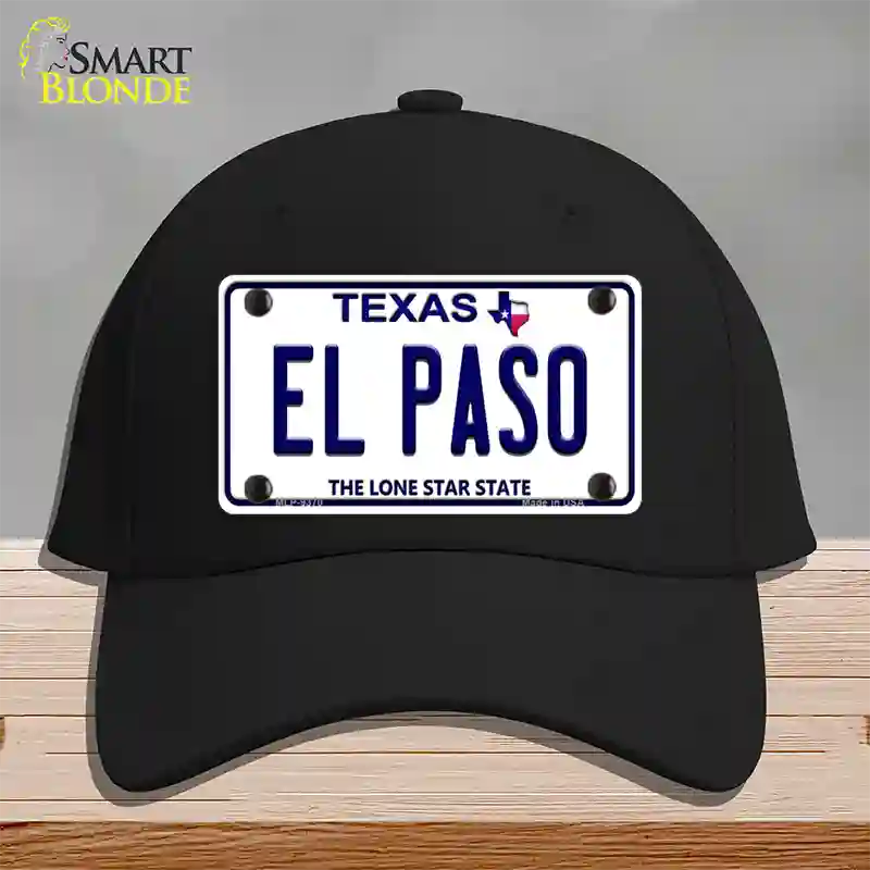 El Paso Texas Novelty License Plate Hat Cotton / Black