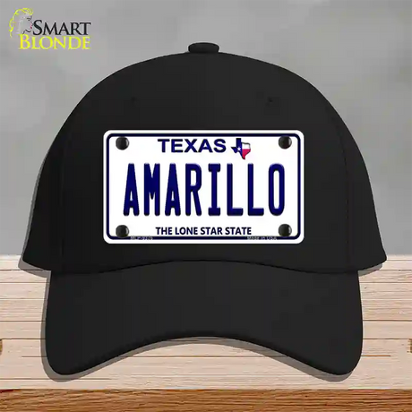 Amarillo Texas Novelty License Plate Hat Cotton / Black