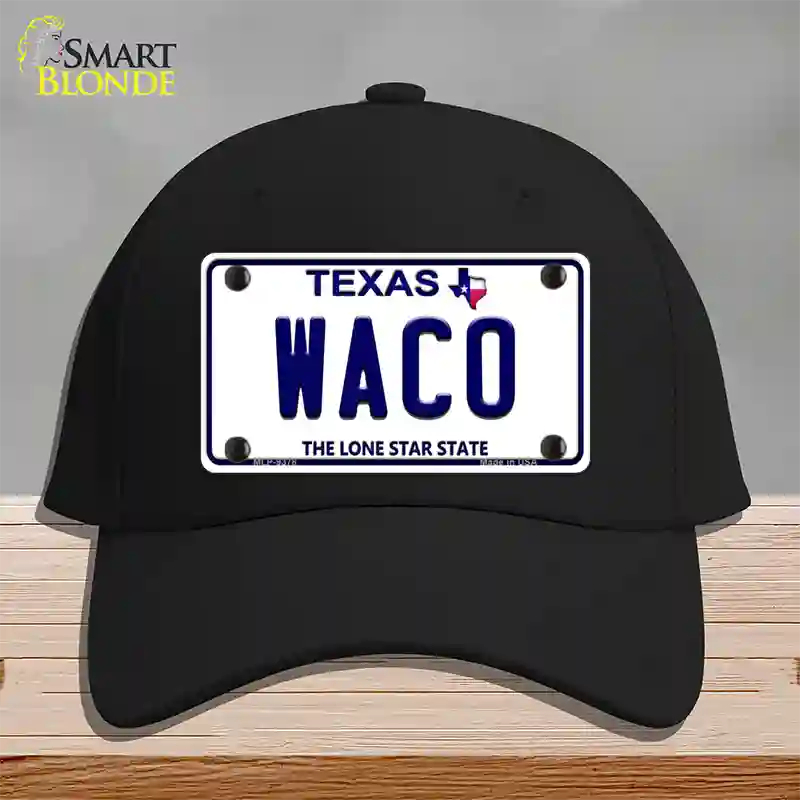 Waco Texas Novelty License Plate Hat Cotton / Black