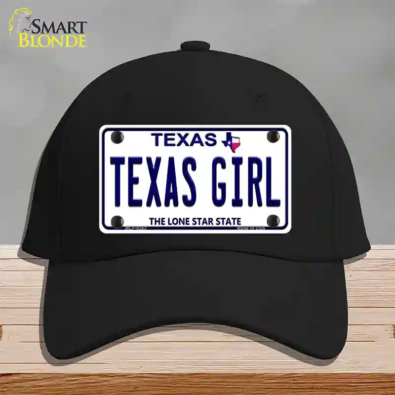 Texas Girl Texas Novelty License Plate Hat Cotton / Black