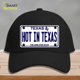 Hot in Texas Novelty License Plate Hat Cotton / Black