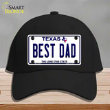 Best Dad Texas Novelty License Plate Hat Cotton / Black