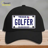 Golfer Texas Novelty License Plate Hat Cotton / Black