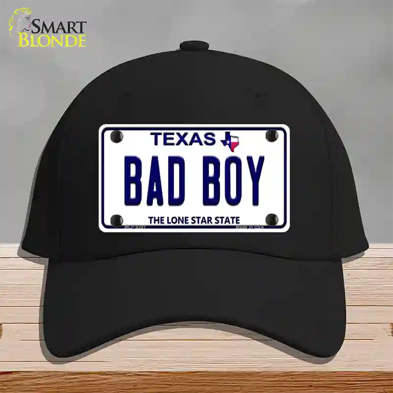 Bad Boy Texas Novelty License Plate Hat Cotton / Black