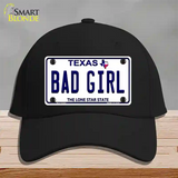 Bad Girl Texas Novelty License Plate Hat Cotton / Black