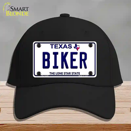 Biker Texas Novelty License Plate Hat Cotton / Black