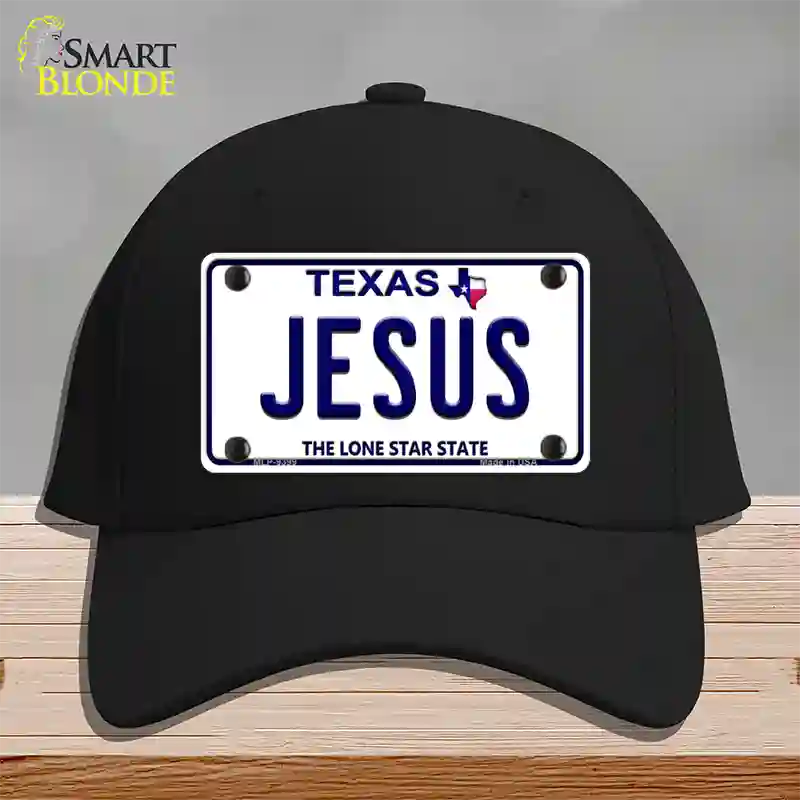 Jesus Texas Novelty License Plate Hat Cotton / Black