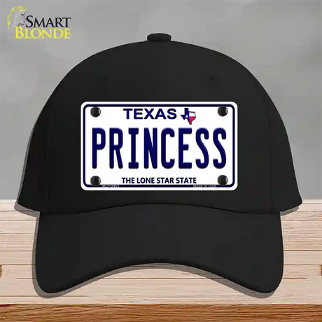 Princess Texas Novelty License Plate Hat Cotton / Black