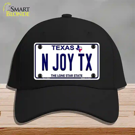 N Joy TX Texas Novelty License Plate Hat Cotton / Black