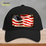 American Vintage Flag Novelty License Plate Hat Cotton / Black