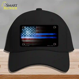 American Flag Police Novelty License Plate Hat Cotton / Black