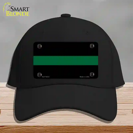 Thin Green Line Novelty License Plate Hat Cotton / Black