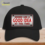 Seemed Like A Good Idea Novelty License Plate Hat Cotton / Black