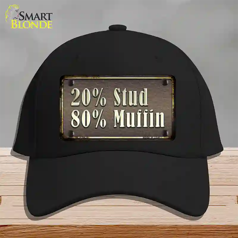 20 Percent Stud Novelty License Plate Hat Cotton / Black