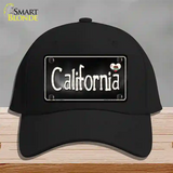 California Flag Script Novelty License Plate Hat Cotton / Black