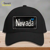 Nevada Flag Script Novelty License Plate Hat Cotton / Black