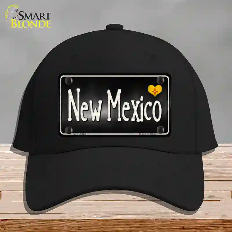 New Mexico Flag Script Novelty License Plate Hat Cotton / Black