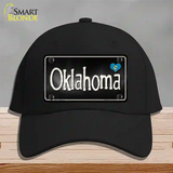 Oklahoma Flag Script Novelty License Plate Hat Cotton / Black