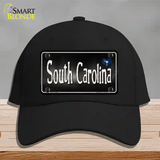 South Carolina Flag Script Novelty License Plate Hat Cotton / Black