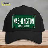 Washington Vintage Green Novelty License Plate Hat Cotton / Black