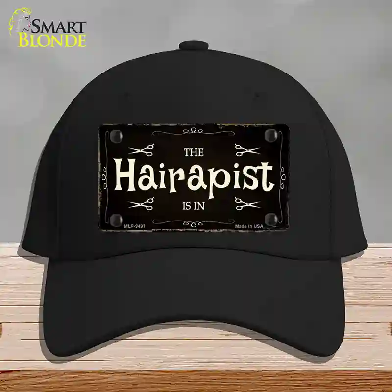 Hairapist Novelty License Plate Hat Cotton / Black