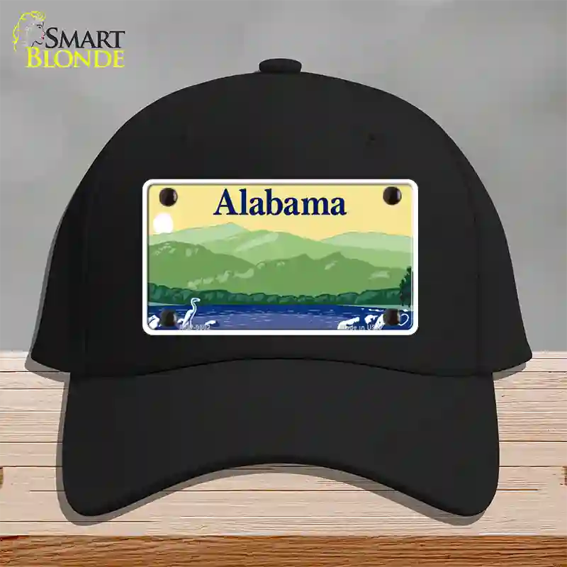 Alabama Scenic Blank Novelty License Plate Hat Black Cotton