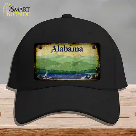 Alabama Scenic Rusty Blank Novelty License Plate Hat Black Cotton