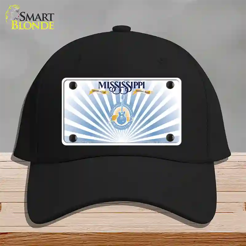 Mississippi Creative Culture Blank Novelty License Plate Hat Cotton / Black